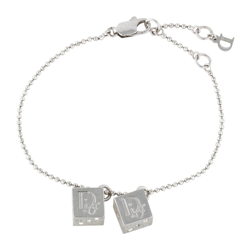 Rare Christian Dior Iconic Silver Dice Charm Bracelet 🎲